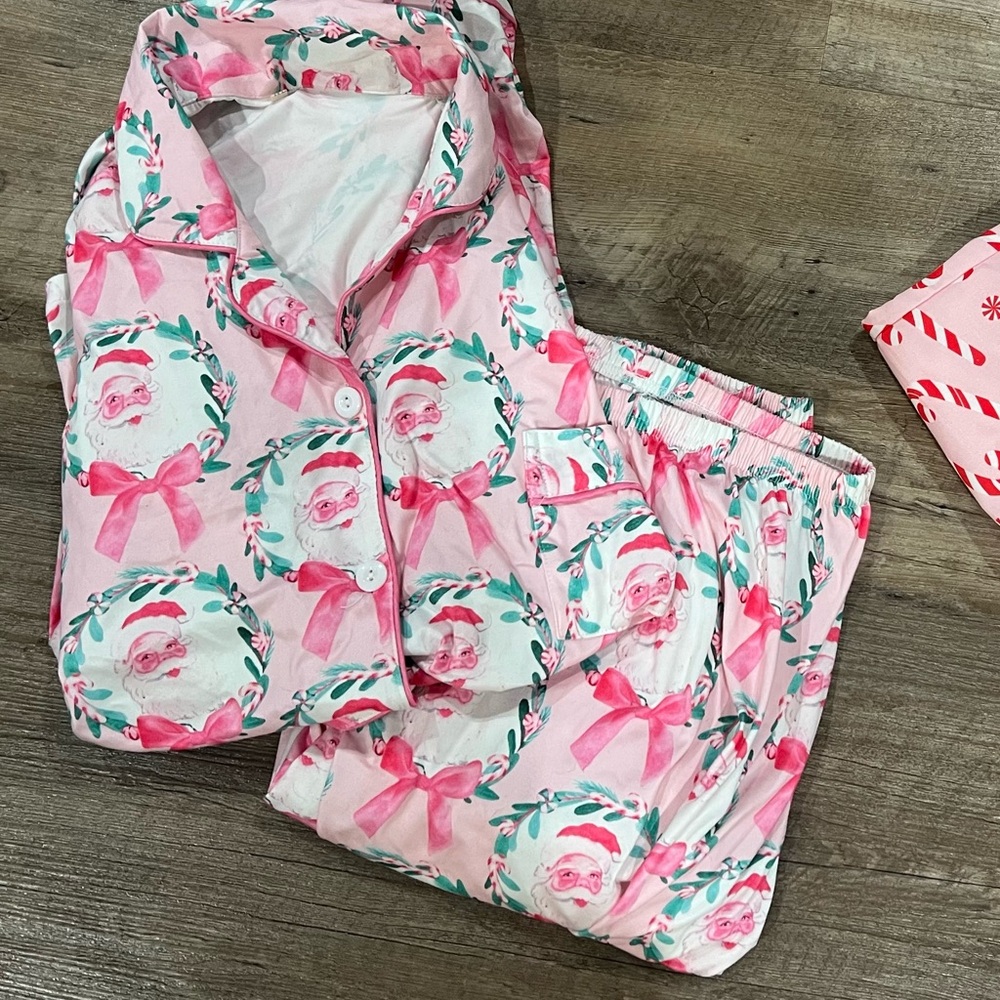 Pink Santa Pajamas